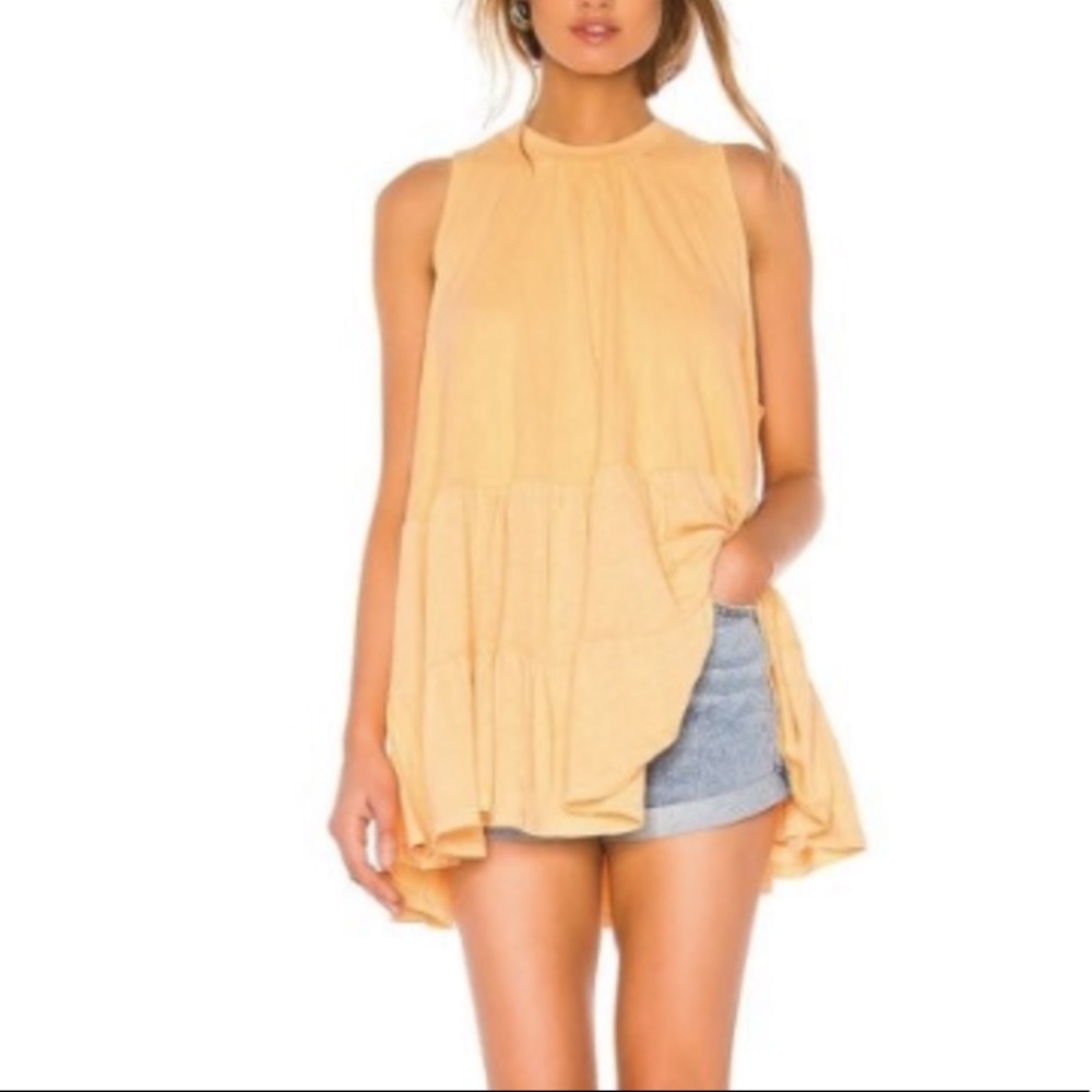 Free People Orange Tunic Tank